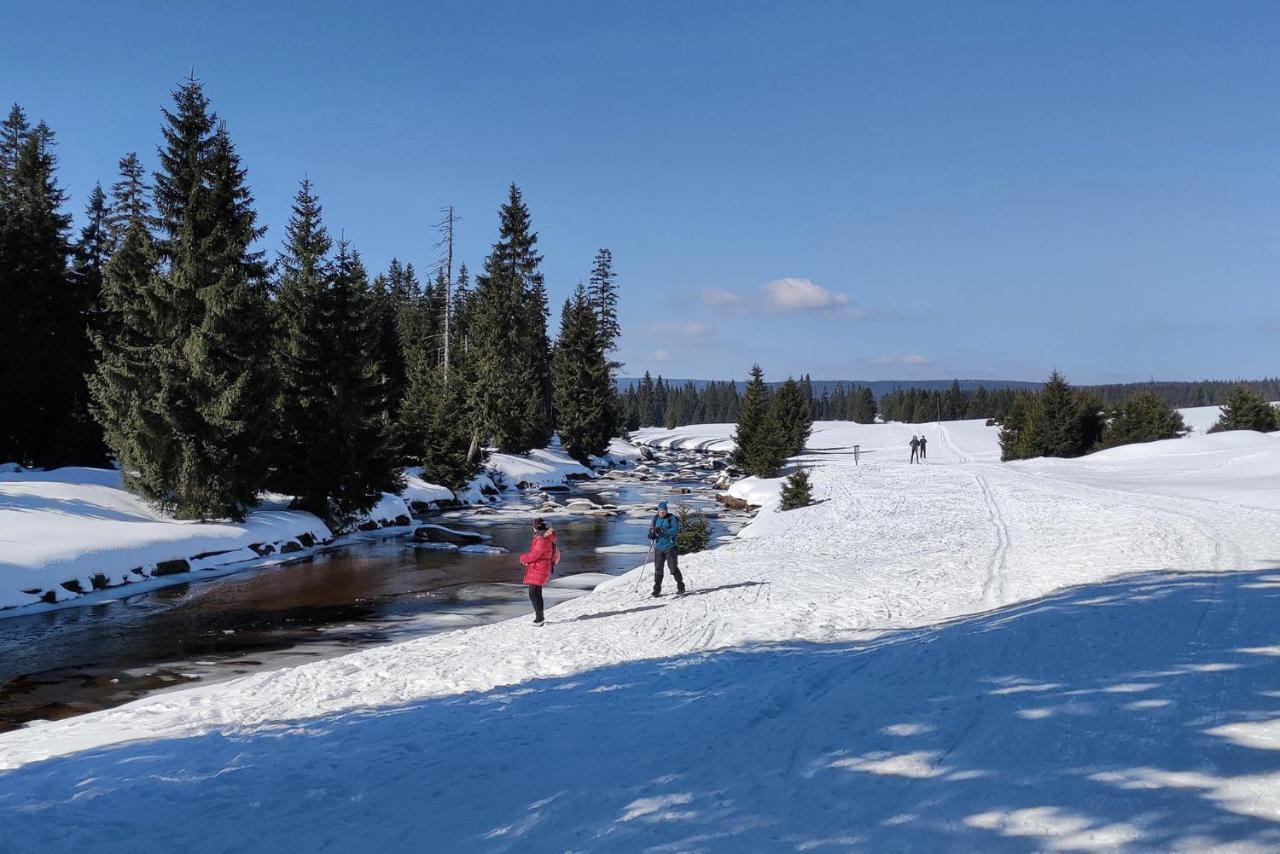 Enjoyharrachov - Atraktivni Klidny Klimatizovany Apartman 20 V Centru Harrachova S Parkovanim, Wifi-Wlan, Sat, Herni Konzoli, Ipad, Netflix Zdarma, Moznosti Dobijeni Auta, Vyhledem Do Zahrady A Na Romanticky Kostelik Ngoại thất bức ảnh