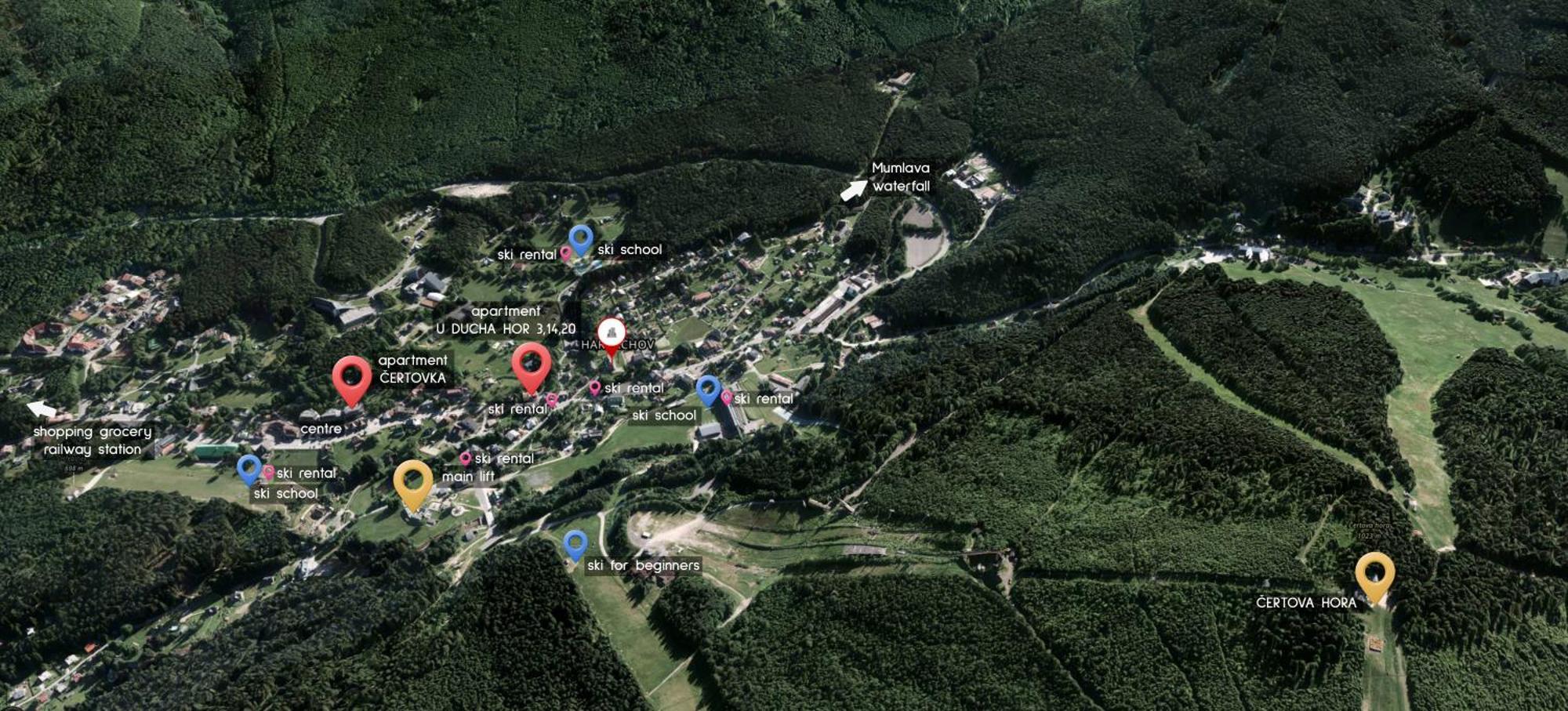 Enjoyharrachov - Atraktivni Klidny Klimatizovany Apartman 20 V Centru Harrachova S Parkovanim, Wifi-Wlan, Sat, Herni Konzoli, Ipad, Netflix Zdarma, Moznosti Dobijeni Auta, Vyhledem Do Zahrady A Na Romanticky Kostelik Ngoại thất bức ảnh